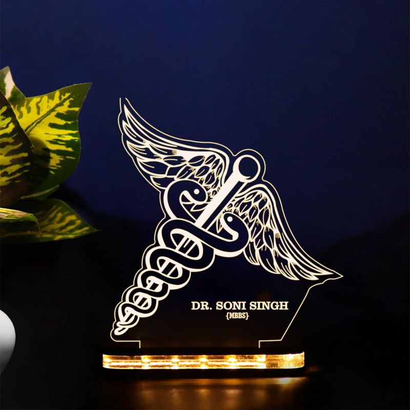 Customized Led Lamp Personalized with Name and Logo Warm White Color